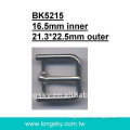 (#BK5215/16.5mm inner) traditional U-shaped metal pin coat belt buckle
